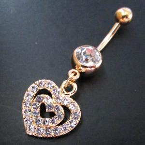 14g~3/8 Heart Love Belly Button Navel Rings Ring..