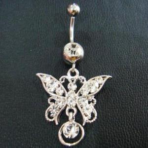 14g 3/8 Butterfly Belly Button Navel Rings Ring..