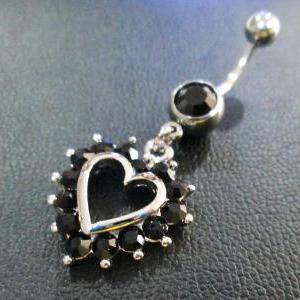 14g 3/8 Heart Love Belly Button Navel Rings Ring..
