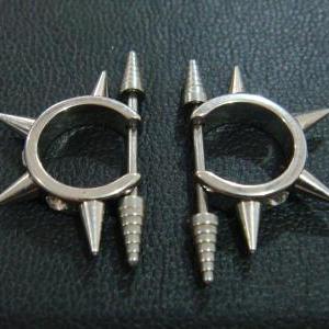 16g 1.2mm Pair Ear Ring Earlets Earrings Spike..