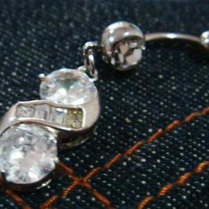 14g~3/8 Cz Circle Belly Button Navel Rings Ring..
