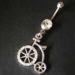 14g Old-bicycle Bike Belly Button Navel Rings Bar..