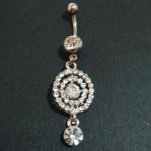 14g~3/8 Circle Chandelier Belly Button Navel Rings..