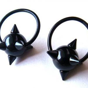 16g~12mm Pair Spike Captive Bead Rings Earrings 16..