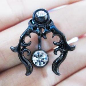 Couple Wolf Shield Belly Rings Navel Ring Bar..
