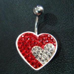 14g Cute Heart Love Belly Rings Navel Ring Bar..
