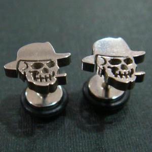 Skull Fake Plugs Ear Plug Rings Earrings Body..