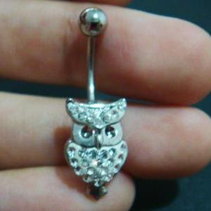 Cute Owl Belly Rings Navel Ring Bar Button Body..