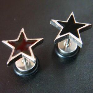 16g Star Fake Plugs Ear Plug Rings Earrings Body..