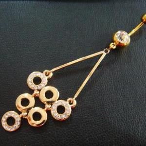 14g Chandelier Belly Button Navel Rings Ring Bar..