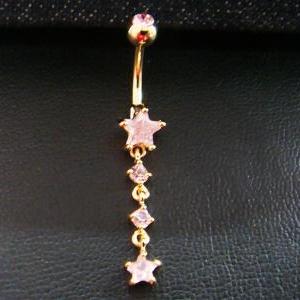 Star Belly Button Navel Rings Bar Body Jewelry..