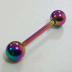 3-color To Choose One Piece 14g Nipple Tongue Stud..