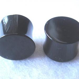 One Pair 1/2" Black Double Flare..