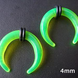 6g Pair Acrylic Ear Plugs Ring Pincher Septum..