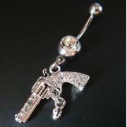 14g Gun Bullet Belly Button Navel Rings Ring Bar Body Piercing Jewelry GIFT