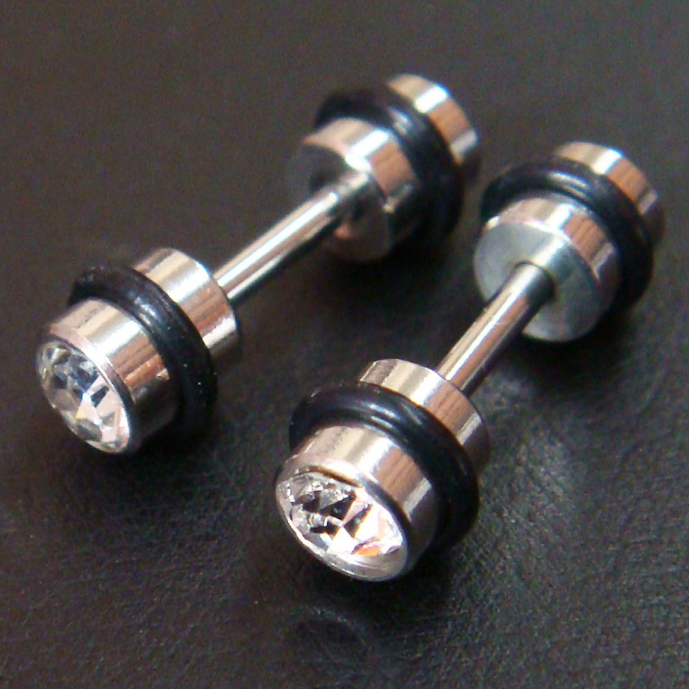 16g 1.2mm Fake Plugs Ear Ring Earlets Earrings Barbell Body Piercing Jewelry Gift