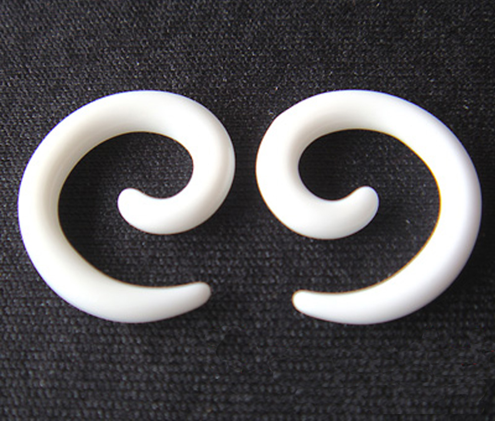 6-color Choose One Pair 8g 3mm Uv Acrylic Ear Plugs Rings Earrings Earlets Lobe Spiral Body Piercing