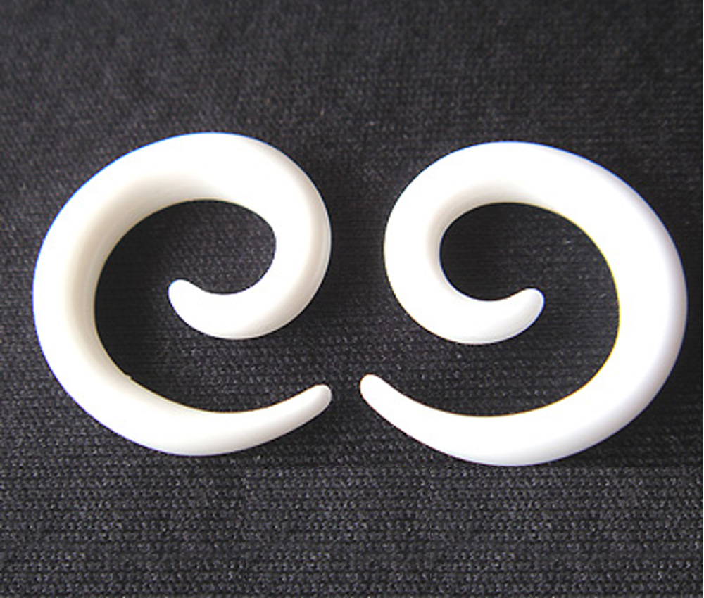 6-color Choose One Pair 6g 4mm Uv Acrylic Ear Plugs Rings Earrings Earlets Lobe Spiral Body Piercing