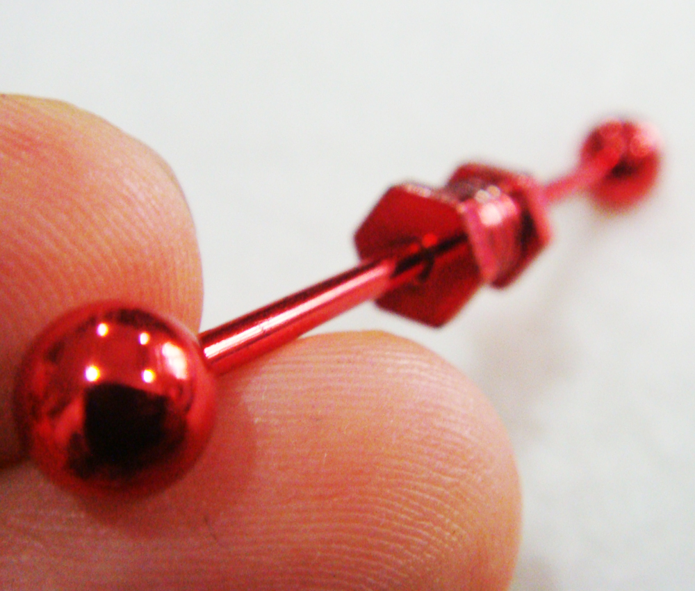 14g 39mm Hexagon Coil Long Industrial Bar Barbell Ear Ring Body Piercing Gift