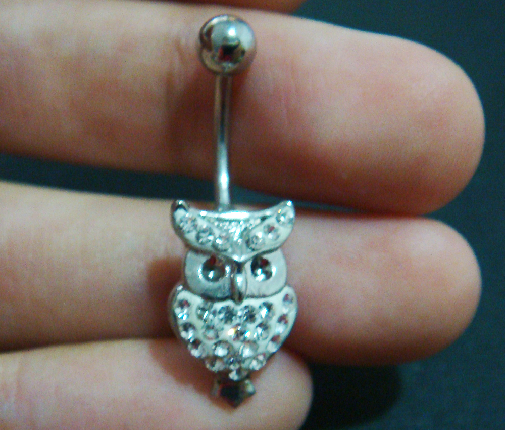Cute Owl Belly Rings Navel Ring Bar Button Body Piercing Jewelry