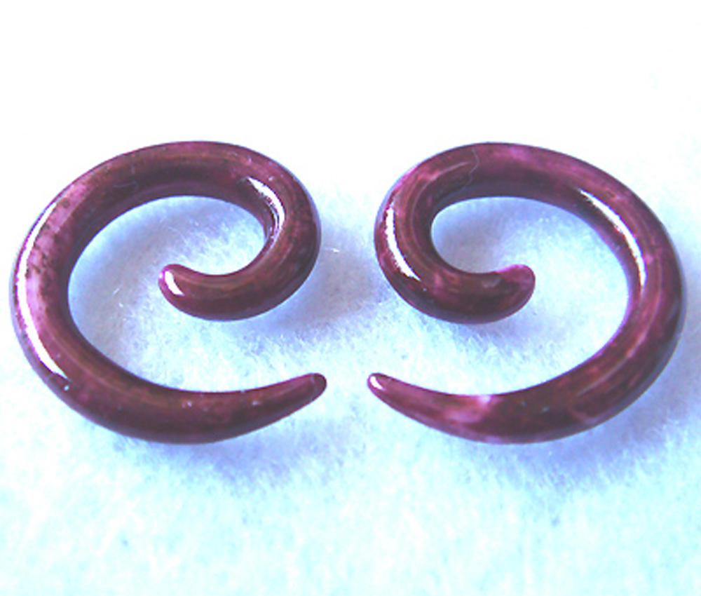 6-color Choose One Pair 3mm 8g Uv Acrylic Ear Plugs Rings Earrings Earlets Lobe Spiral Body Piercing
