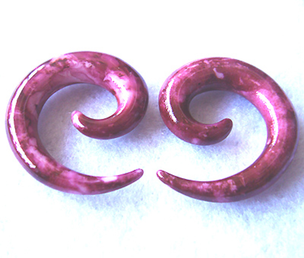 6-color Choose One Pair 6mm 2g Uv Acrylic Ear Plugs Rings Earrings Earlets Lobe Spiral Body Piercing