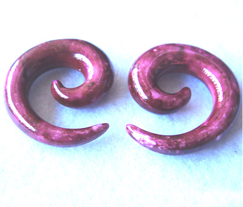 3-color Choose One Pair 8mm 0g Uv Acrylic Ear Plugs Rings Earrings Earlets Lobe Spiral Body Piercing