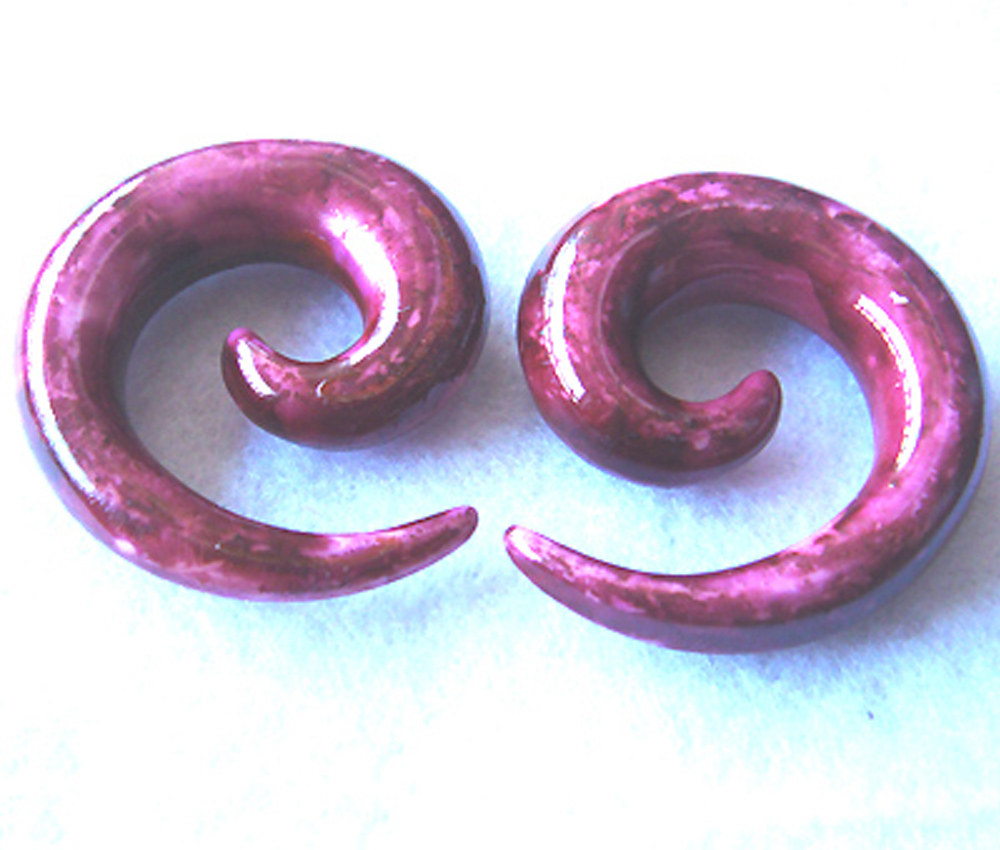 4-color Choose One Pair 10mm 00g Uv Acrylic Ear Plugs Rings Earrings Earlets Lobe Spiral Body Piercing