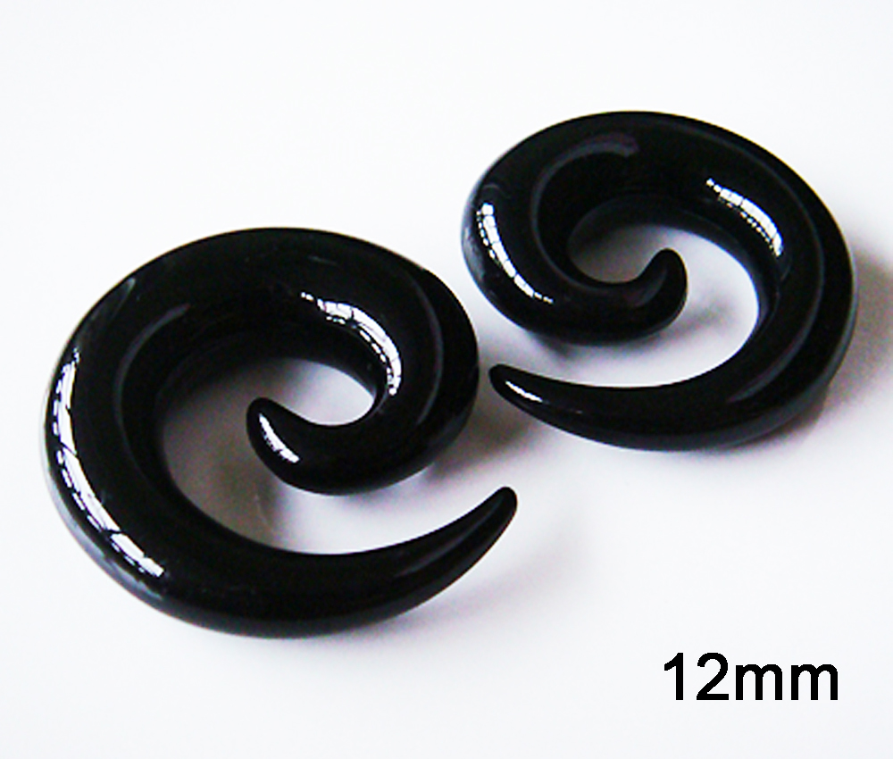 4-color Choose One Pair 1/2" 12mm Uv Acrylic Ear Plugs Rings Earrings Earlets Lobe Spiral Body Piercing