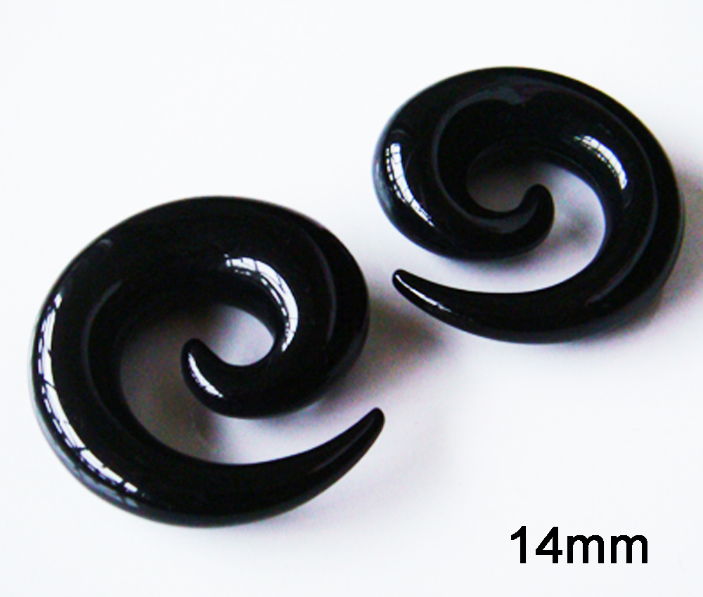 3-color Choose One Pair 9/16" 14mm Uv Acrylic Ear Plugs Rings Earrings Earlets Lobe Spiral Body Piercing