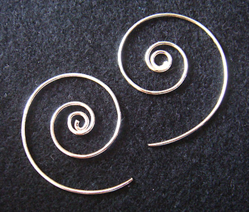 Pair 18g 1mm Silver Earrings Ear Plugs Rings 18 Gauge Spiral Body Piercing Jewelry