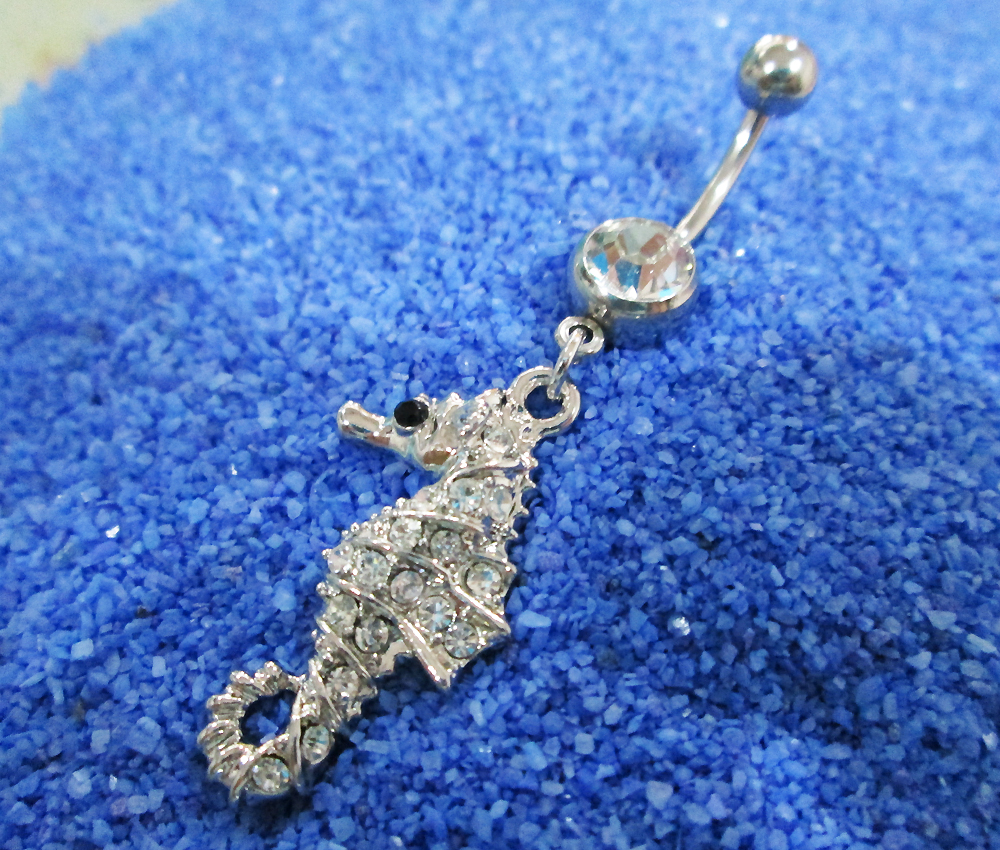 Cute Sea Horse Belly Rings Navel Ring Bar Button Body Piercing Jewelry