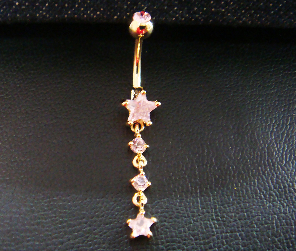 Star Belly Button Navel Rings Bar Body Jewelry Piercing