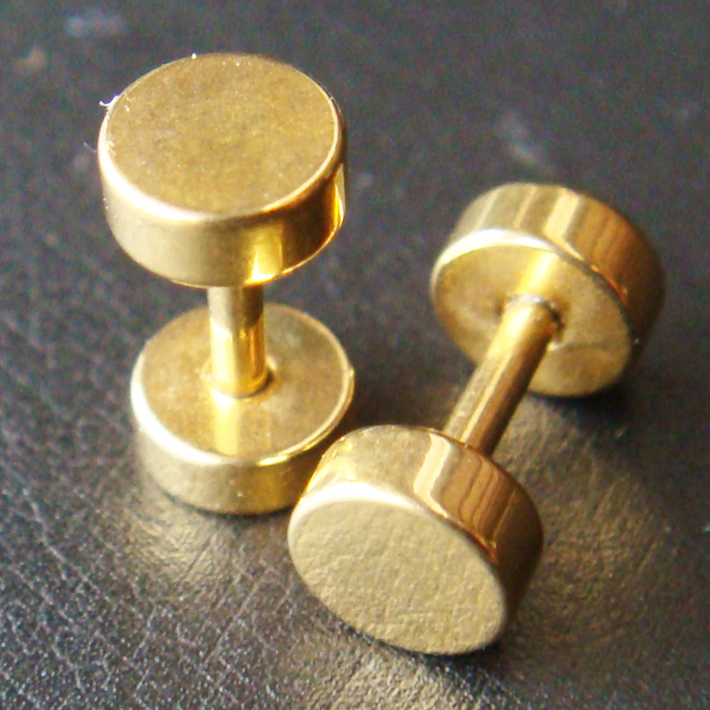 4g 5mm One Pair Fake Plugs Ear Plug Rings Earrings Body Piercing Jewelry