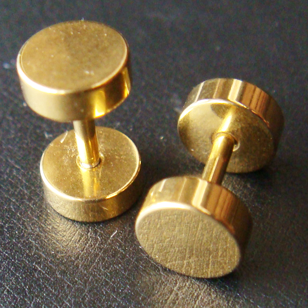 2g 6mm One Pair Fake Plugs Ear Plug Rings Earrings Body Piercing Jewelry