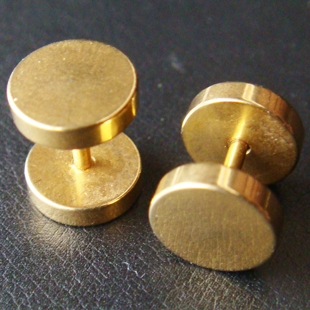 0g 8mm One Pair Fake Plugs Ear Plug Rings Earrings Body Piercing Jewelry
