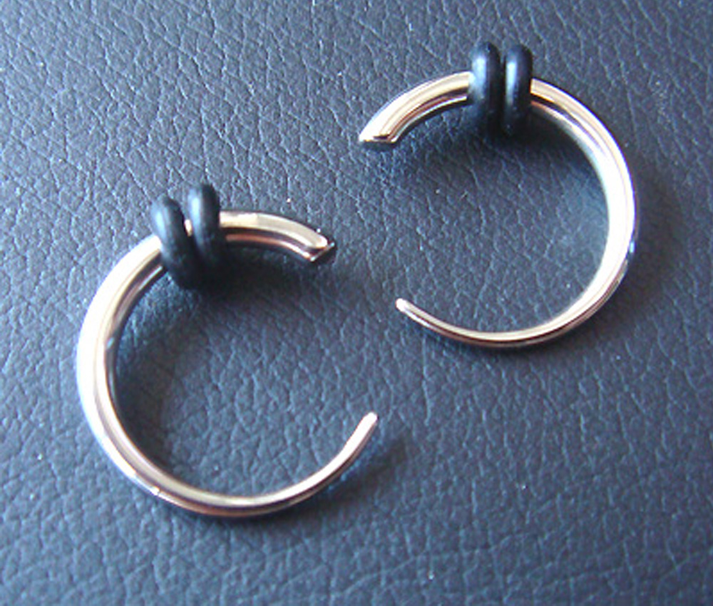 Pair 12g Ear Plugs Ring Rings Earrings Talon Taper Body Piercing Jewelry