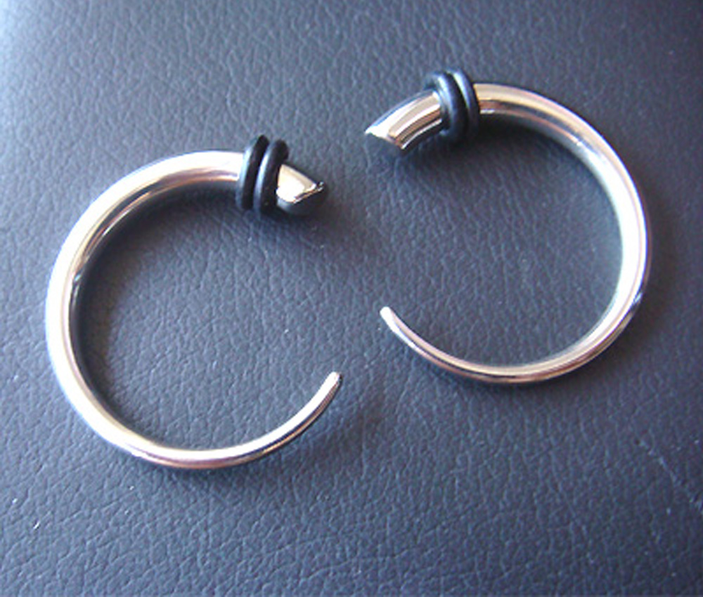 Pair 6g Ear Plugs Ring Rings Earrings Talon Taper Body Piercing Jewelry