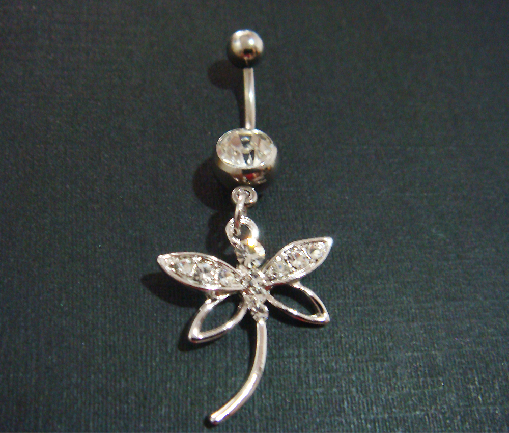 Dragonfly Belly Button Navel Rings Ring Bar Body Piercing Jewelry