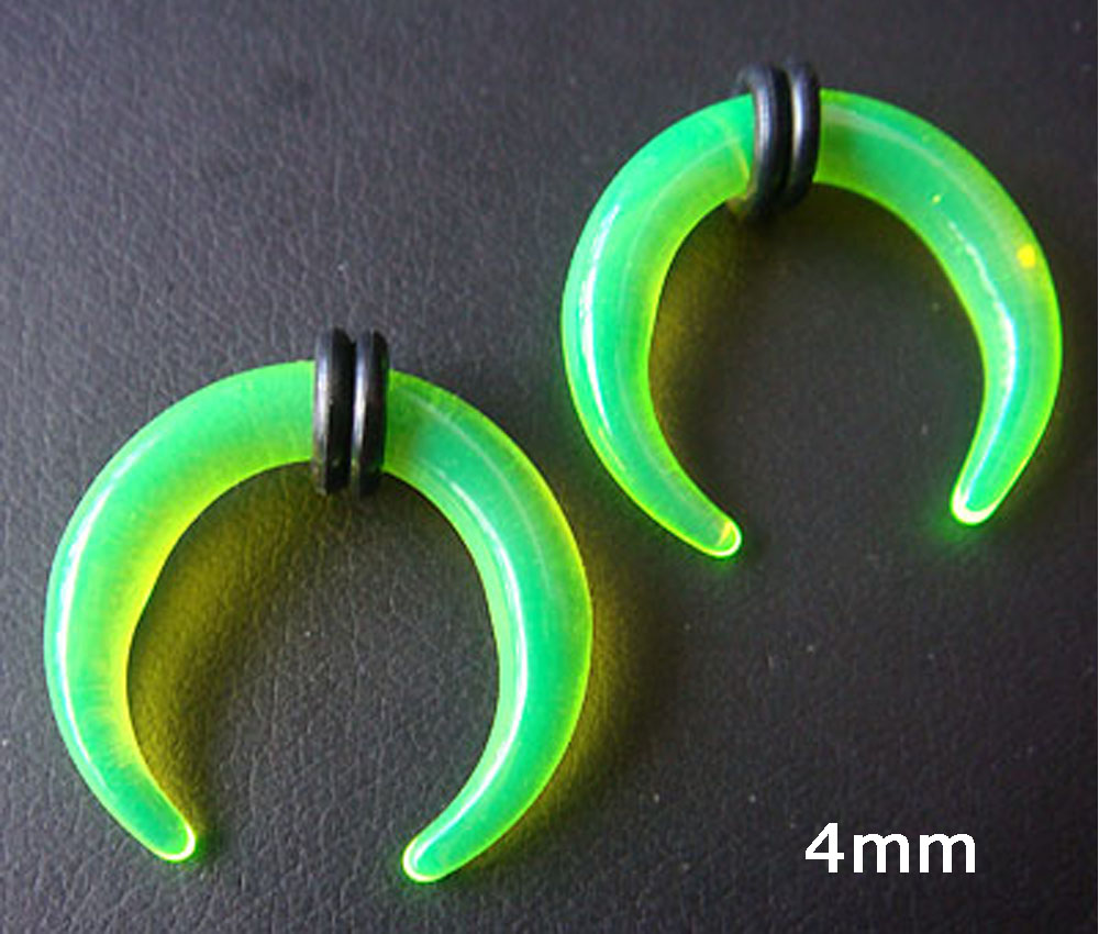 6g Pair Acrylic Ear Plugs Ring Pincher Septum Talon Taper Lobe Body Piercing