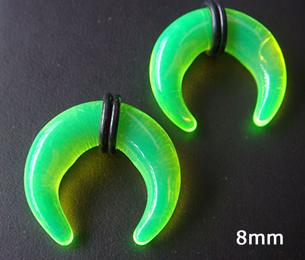 0g Pair Acrylic Ear Plugs Ring Pincher Septum Talon Taper Lobe Body Piercing